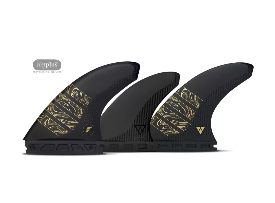 FUTURES FINS 3/2 VECTOR ALPHA THRUSTER CARBON GOLD MEDIUM