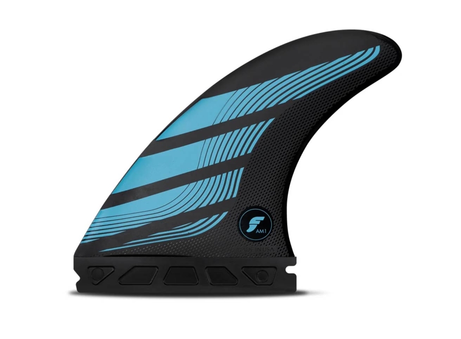 FUTURES FINS AM1 THRUSTER CARBON BLUE MEDIUM