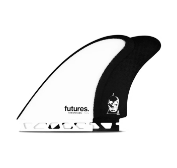 FUTURES CHRISTENSON TWIN FIN WHITE BROWN