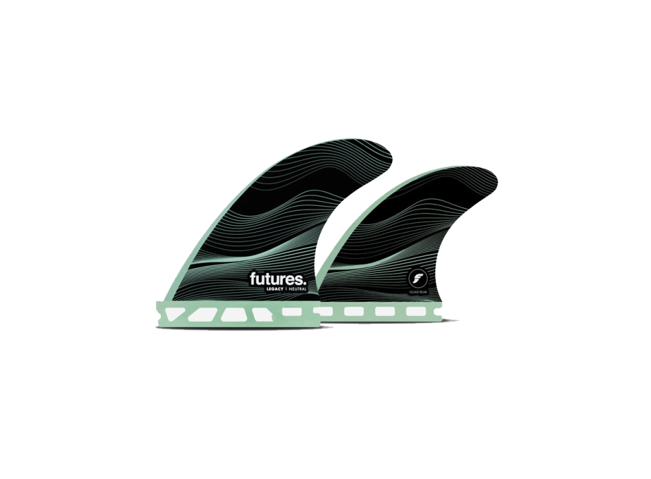 FUTURES FINS F6 HC LEGACY QUAD SET SMALL GREEN