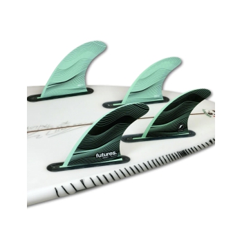 FUTURES FINS F6 HC LEGACY QUAD SET SMALL GREEN