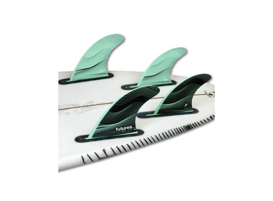 FUTURES FINS F6 HC LEGACY QUAD SET SMALL GREEN