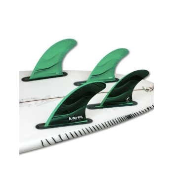 FUTURES FINS F6 HC LEGACY QUAD SET MEDIUM GREEN