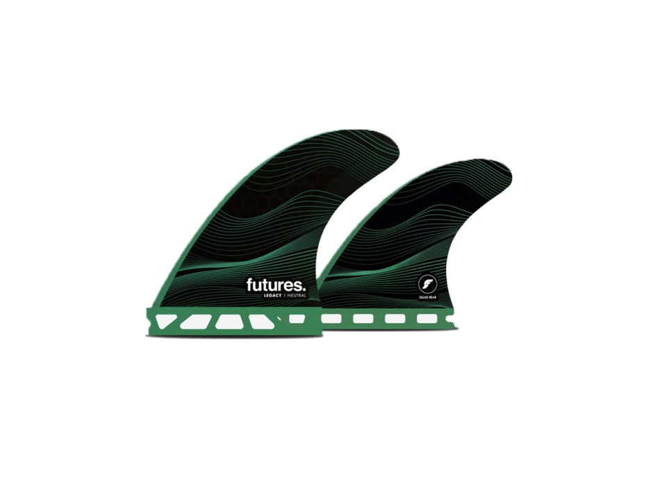 FUTURES FINS F6 HC LEGACY QUAD SET MEDIUM GREEN