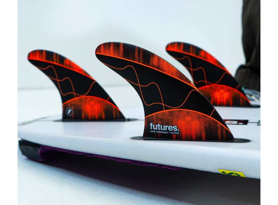 FUTURES FINS JACK ROBINSON TECHFLEX ORANGE THRUSTER LARGE