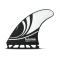 FUTURES FINS SHARP EYE THRUSTER MEDIUM BLACK WHITE