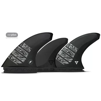 FUTURES FINS VECTOR 3/2 ALPHA 5-FIN SCIMITAR CARBON GOLD MEDIUM