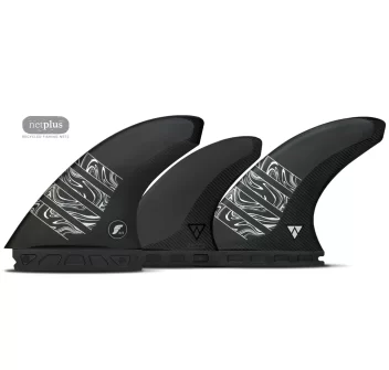FUTURES FINS VECTOR 3/2 ALPHA 5-FIN SCIMITAR CARBON GOLD MEDIUM