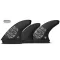 FUTURES FINS VECTOR 3/2 ALPHA 5-FIN SCIMITAR CARBON GREY LARGE