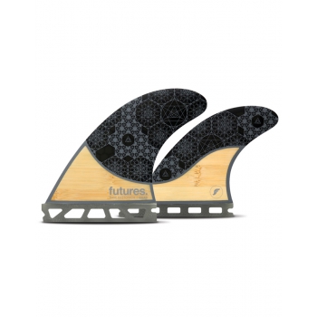 FUTURES FINS RASTA QUAD BLACK/BAMBOO FIN SET