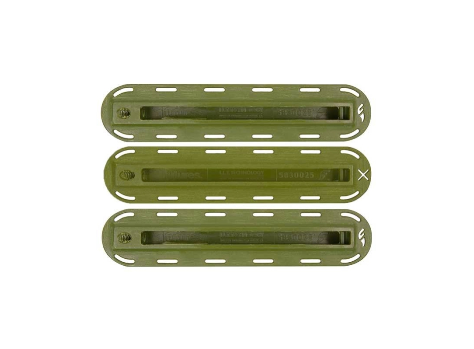 FUTURES THRUSTER SET FIN BOX ARMY GREEN