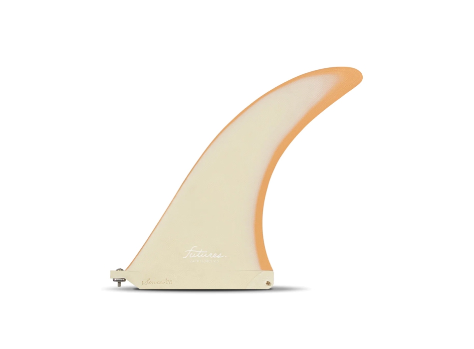 FUTURES ZACK FLORES 9.5 ORANGE CREAM LONGBOARD FIN