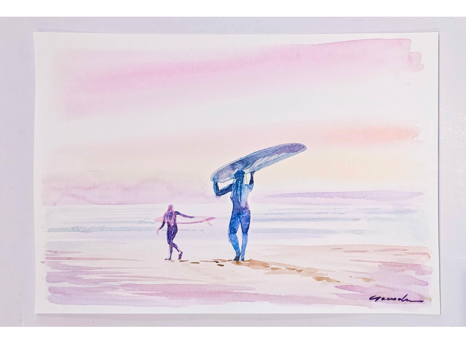 GANADU SURF ART WATERCOLOR 30x40 CM FINS OUT