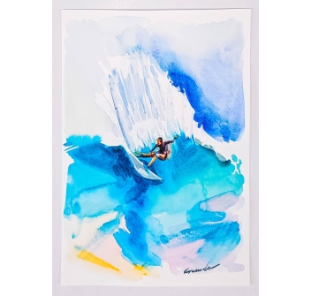GANADU SURF ART WATERCOLOR 30x40 CM SOUL SURFING
