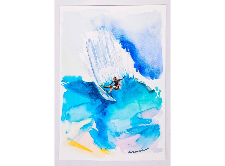 GANADU SURF ART WATERCOLOR 30x40 CM SOUL SURFING