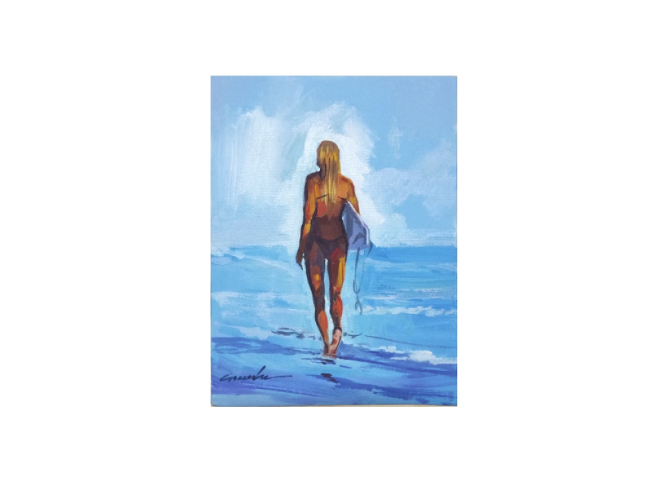 GANADU SURF ART ORIGINAL PAINTINGS GIRL 18X24
