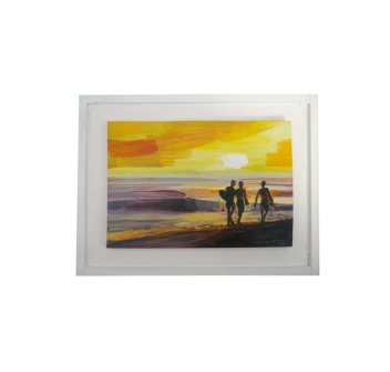 GANADU SURF ART ORIGINAL PAINTINGS SUNSET 15X20 2018