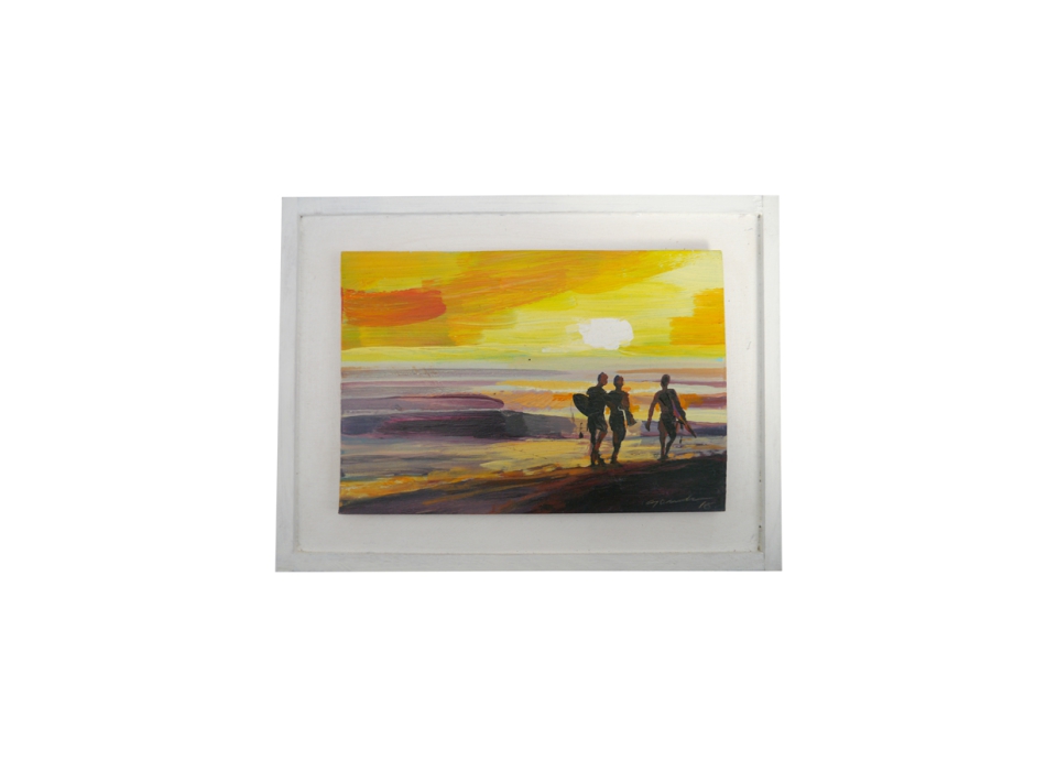 GANADU SURF ART ORIGINAL PAINTINGS SUNSET 15X20 2018