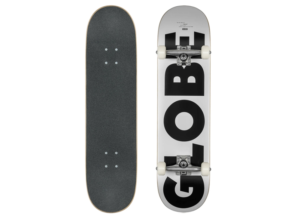GLOBE G0 FUBAR 8.0" SKATEBOARD COMPLETE WHITE BLACK