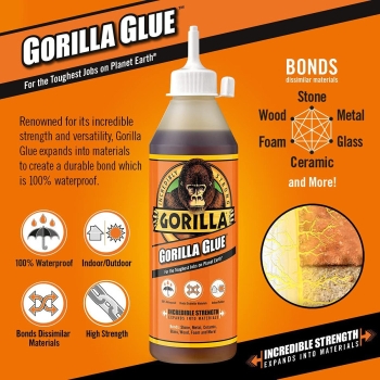 GORILLA GLUE ORIGINAL WATERPROOF PU ADHESIVE FOR SOFTBOARD 250ML