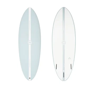 HAYDENSHAPES HYPTO KRYPTO EPOXY SOFT FUTURES 3 FINS BLUE INVERTED