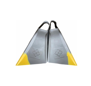 HUBBOARDS AIR HUB CUT BODYBOARD FINS GREY YELLOW