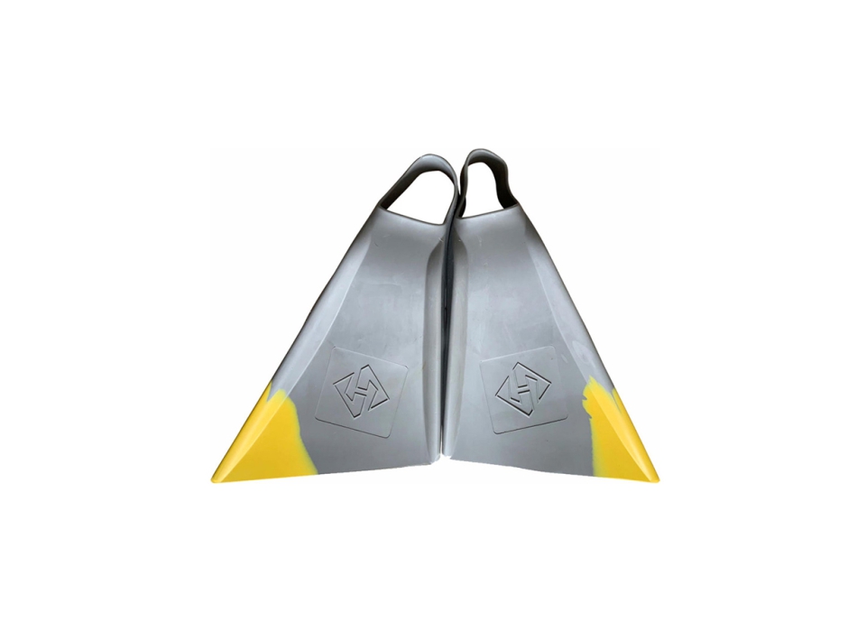 HUBBOARDS AIR HUB CUT BODYBOARD FINS GREY YELLOW
