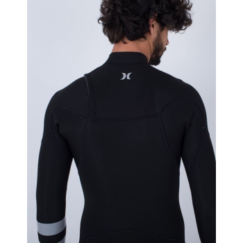 HURLEY ADVANT 2/2MM LS SPRINGSUIT CHEST ZIP BLACK