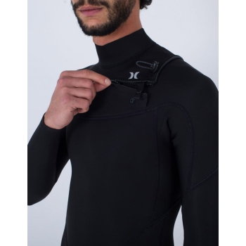 HURLEY ADVANT 2/2MM LS SPRINGSUIT CHEST ZIP BLACK