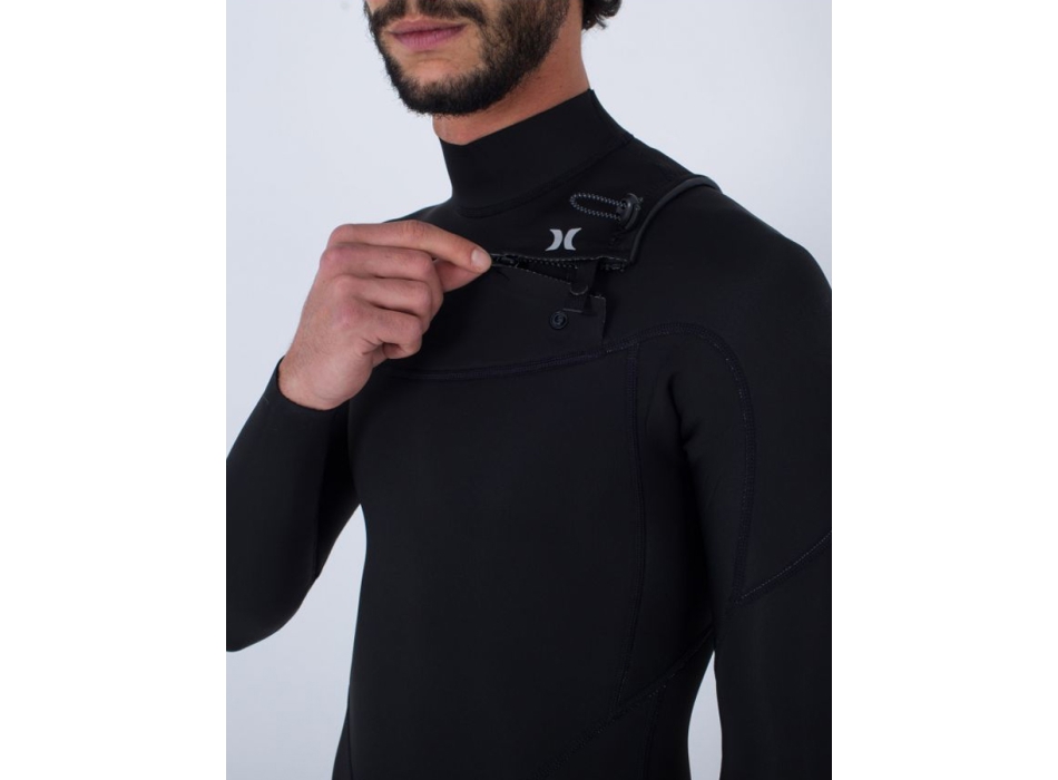 HURLEY ADVANT 2/2MM LS SPRINGSUIT CHEST ZIP BLACK