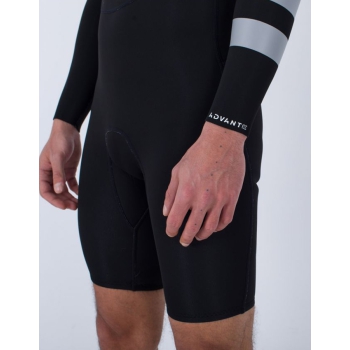 HURLEY ADVANT 2/2MM LS SPRINGSUIT CHEST ZIP BLACK