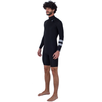 HURLEY ADVANT 2/2MM LS SPRINGSUIT CHEST ZIP BLACK