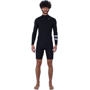 HURLEY ADVANT 2/2MM LS SPRINGSUIT CHEST ZIP BLACK