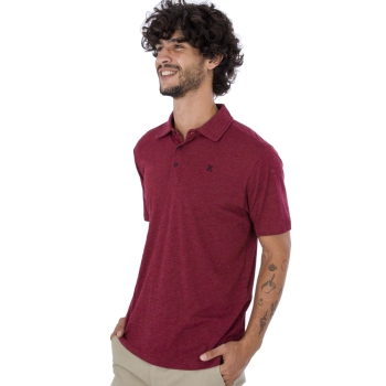 HURLEY POLO SHORT SLEEVE ACE VISTA TRUE RED HEATHER