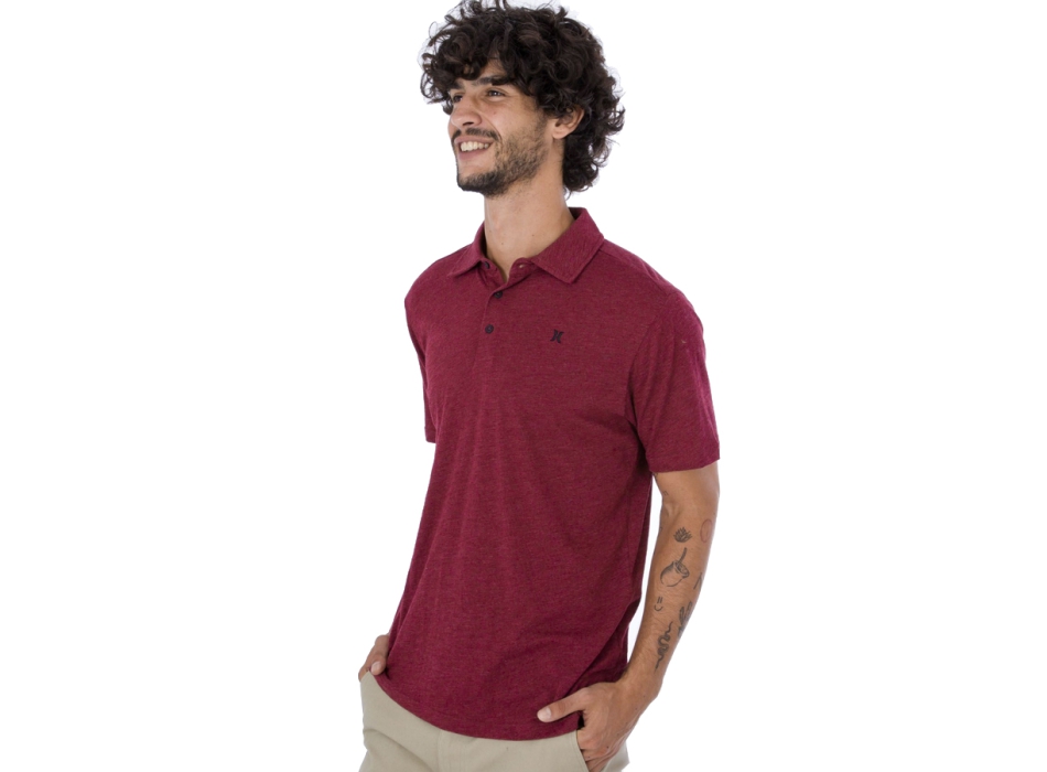 HURLEY POLO SHORT SLEEVE ACE VISTA TRUE RED HEATHER