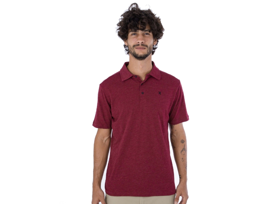 HURLEY POLO SHORT SLEEVE ACE VISTA TRUE RED HEATHER