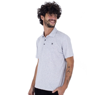 HURLEY POLO SHORT SLEEVE ACE VISTA WHITE HEATHER