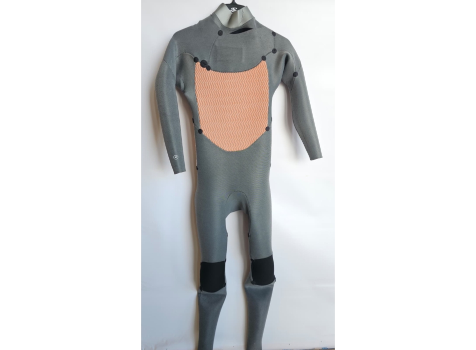HURLEY ADVANT 3/2MM CHEST ZIP BLACK/BLUE MENS WETSUIT