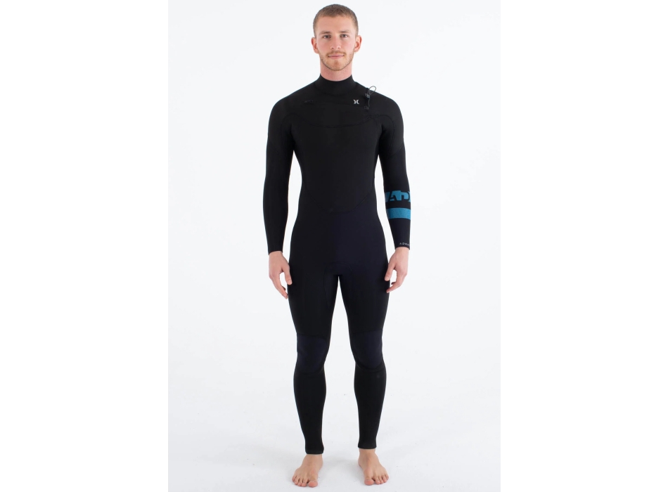 HURLEY WETSUIT ADVANT 4/3MM CHEST ZIP BLACK/BLUE