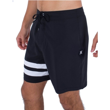 HURLEY BLOCK PARTY BOARDSHORTS 18" BLACK WHITE