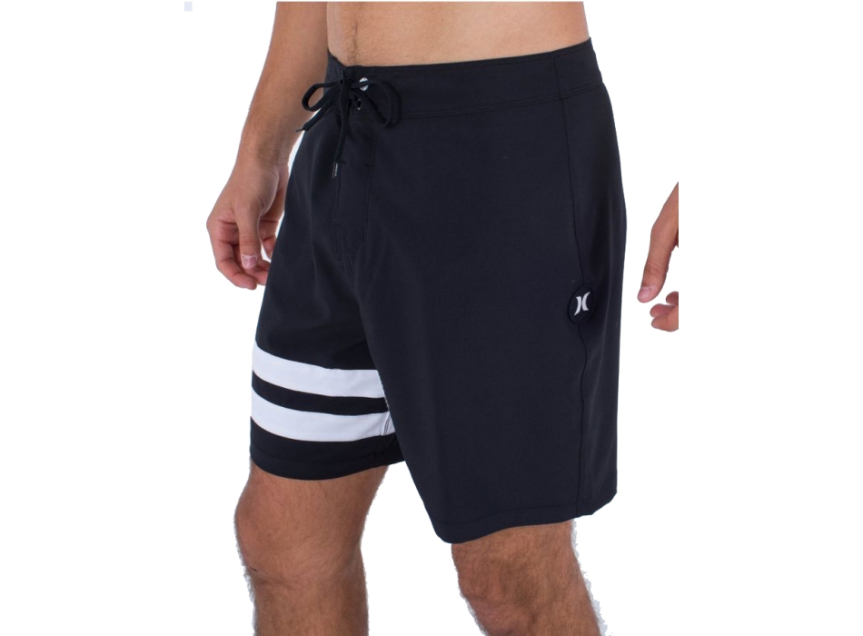 HURLEY BLOCK PARTY BOARDSHORTS 18" BLACK WHITE