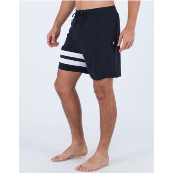 HURLEY BLOCK PARTY BOARDSHORTS 18" BLACK WHITE