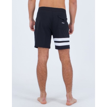 HURLEY BLOCK PARTY BOARDSHORTS 18" BLACK WHITE