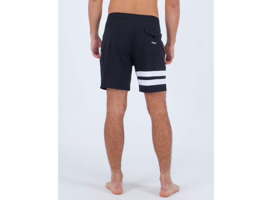 HURLEY BLOCK PARTY BOARDSHORTS 18" BLACK WHITE