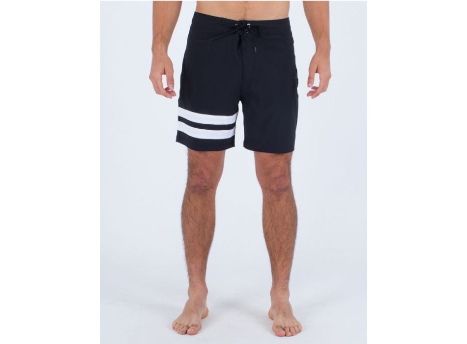 HURLEY BLOCK PARTY BOARDSHORTS 18" BLACK WHITE