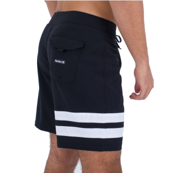 HURLEY BLOCK PARTY BOARDSHORTS 18" BLACK WHITE