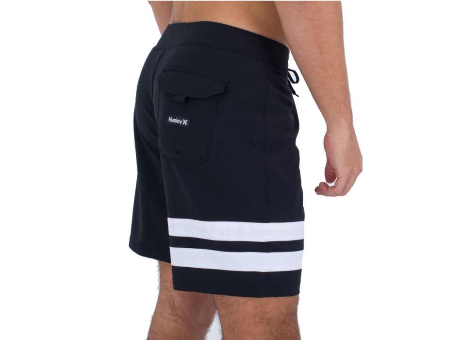 HURLEY BLOCK PARTY BOARDSHORTS 18" BLACK WHITE