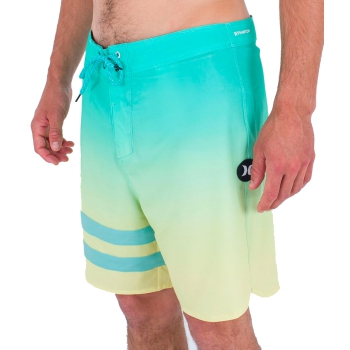 HURLEY BLOCK PARTY BOARDSHORTS 18" TEAL YELLOW