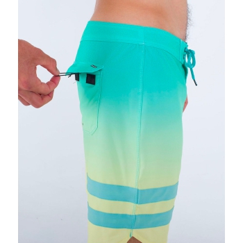 HURLEY BLOCK PARTY BOARDSHORTS 18" TEAL YELLOW