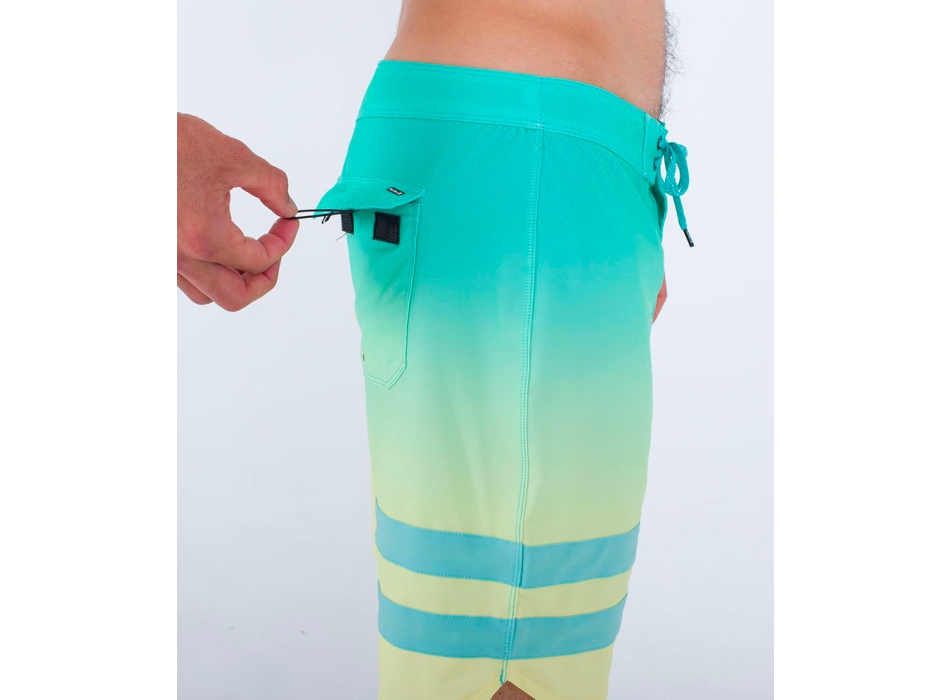 HURLEY BLOCK PARTY BOARDSHORTS 18" TEAL YELLOW